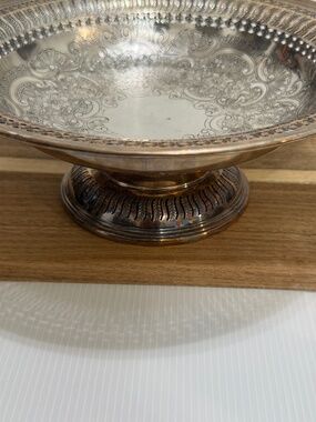 Vintage Barker Ellis Silver Plate Pedestal Bowl for D.R. Dingwall - 9.5"